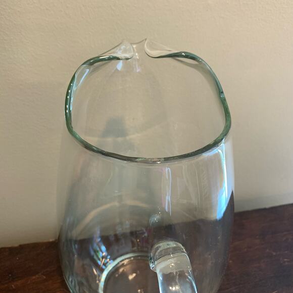 Vintage Tall 11" Arthur Court Crystal Glass‎ Large Pitcher Jug Kitchenware - Picture 6 of 10